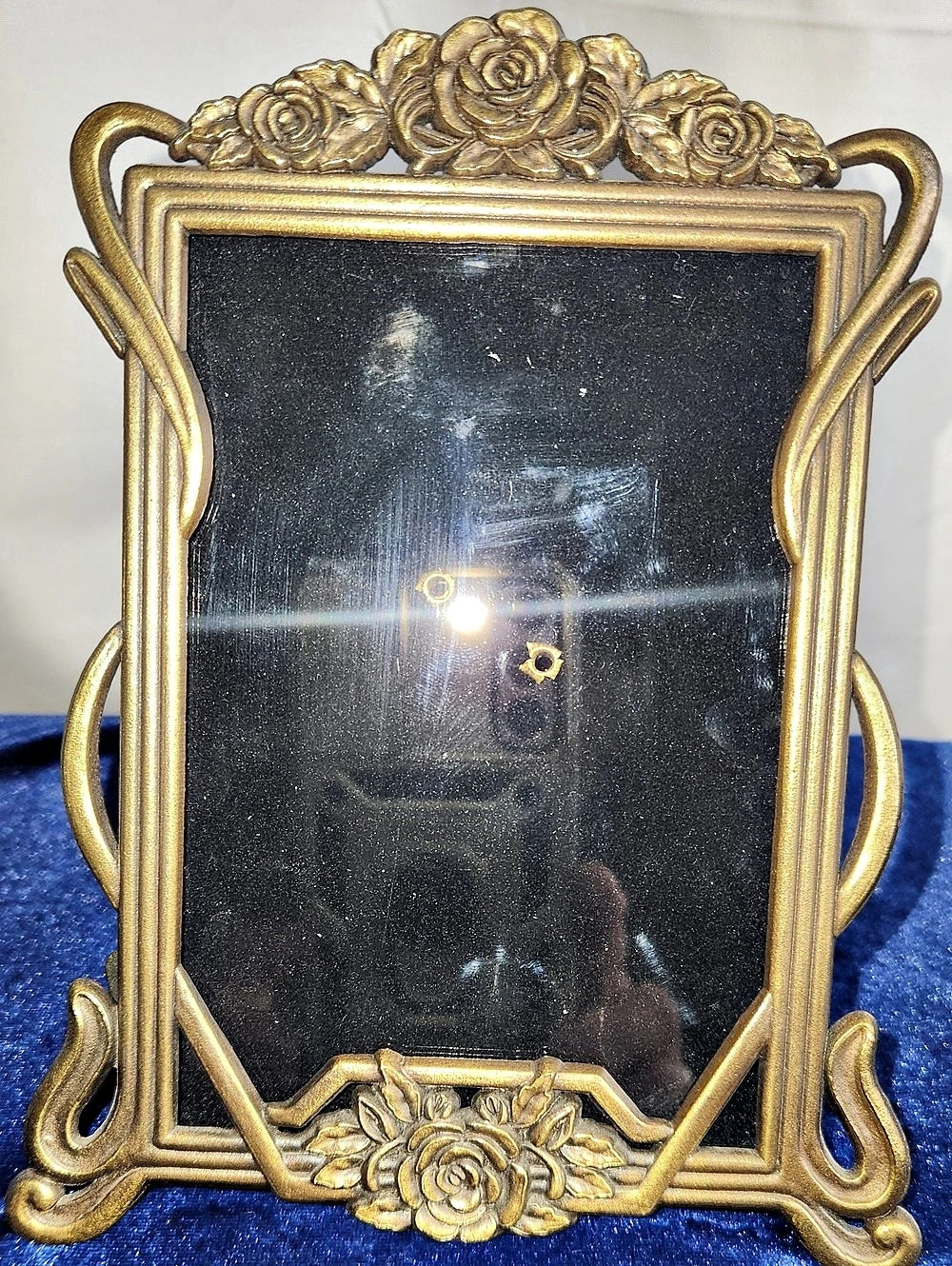 Vintage-style Art Nouveau Brass 3x4" Picture Frame